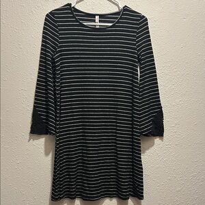 Xhilaration Black and White Striped dress